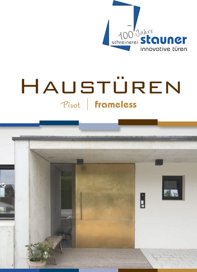 Haustüren Pivot frameless